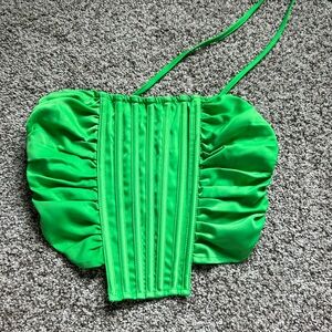Pretty Little Thing PLT Green Corset